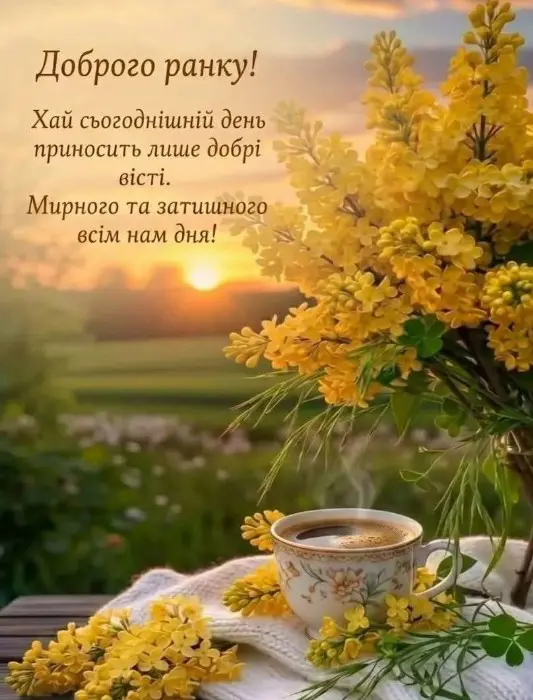 Картинка листівка доброго ранку