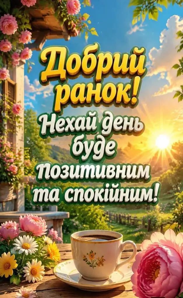 Картинка листівка доброго ранку